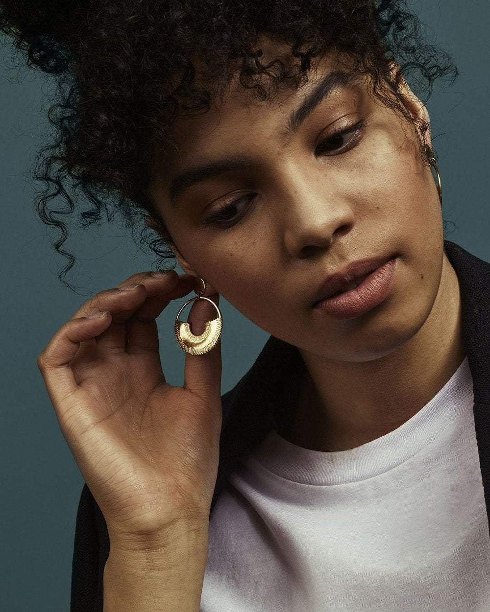 Kalevala Arcs Earrings, Shiny Bronze, Kalevala Modern