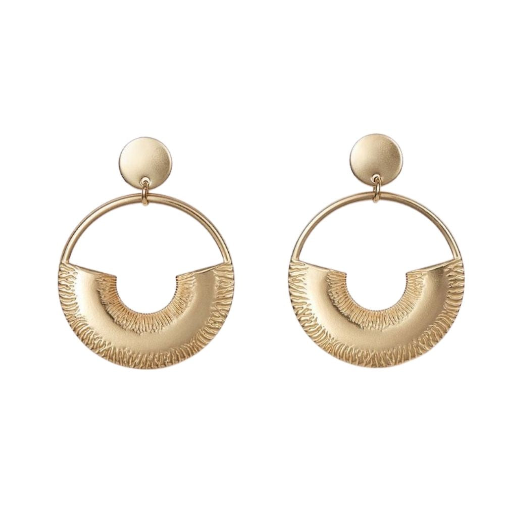 Kalevala Arcs Earrings, Shiny Bronze, Kalevala Modern