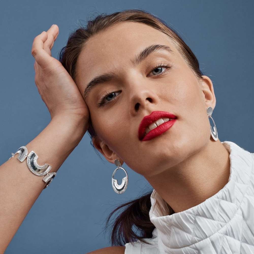 Kalevala Arcs earrings, silver, Kalevala Modern