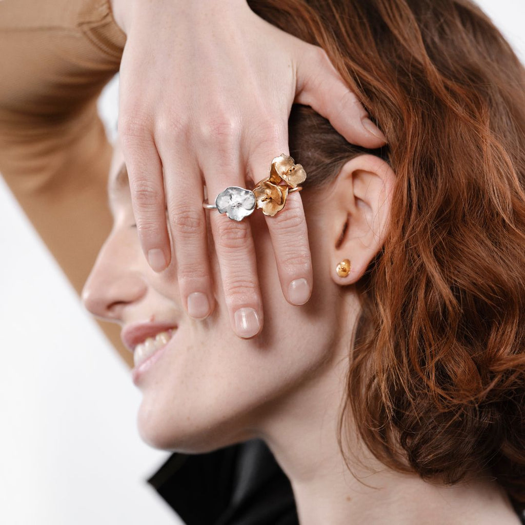 Kalevala Summer Night Rose, Earrings, Mini, Silver