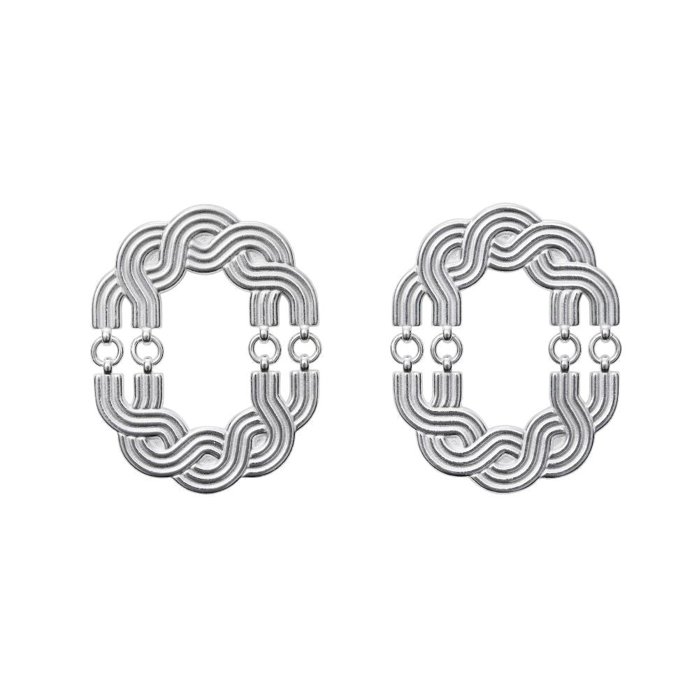 Kalevala Maiden of the North big earrings, silver, Kalevala Originals