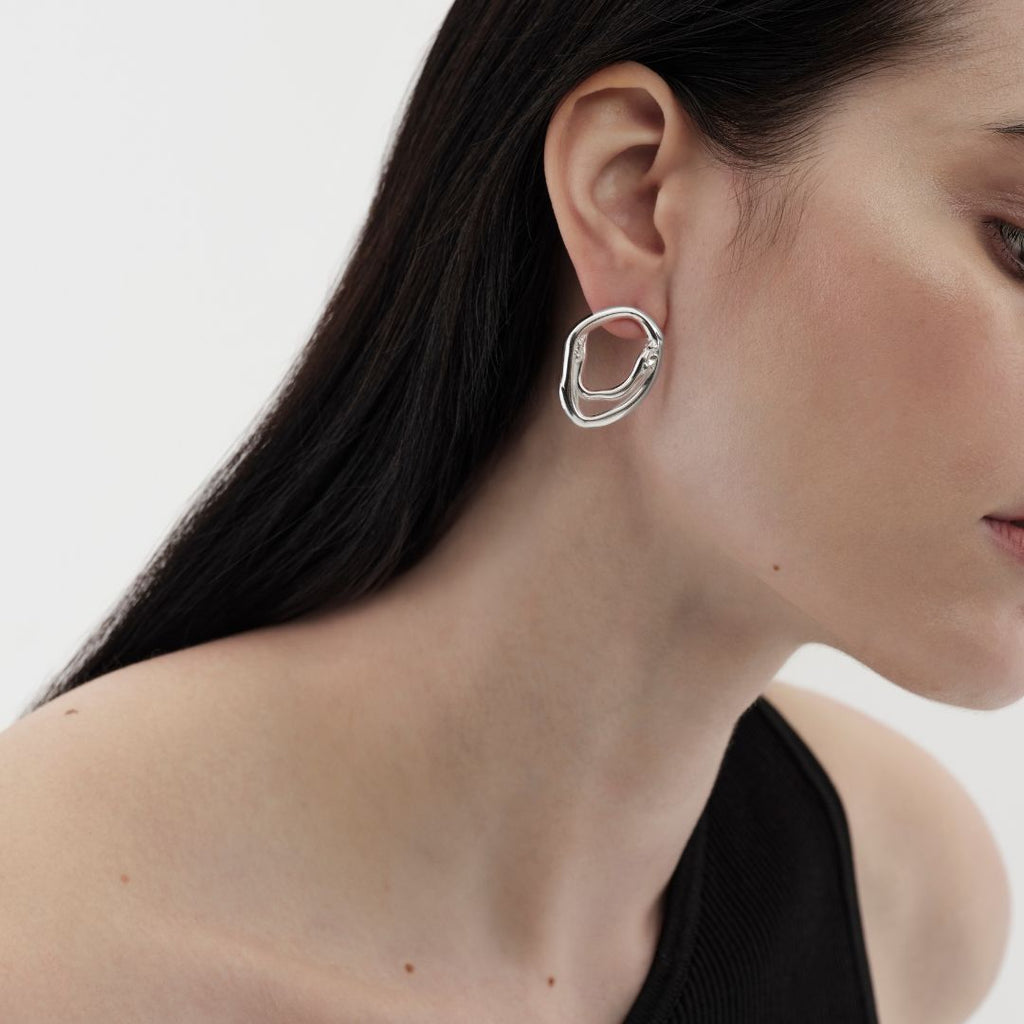 Kalevala Männyt Earrings, Silver, 261001103T