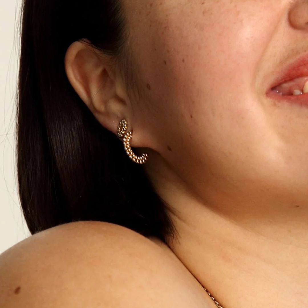 Kalevala Circle of Light Earrings, Yellow Gold, Kalevala Modern