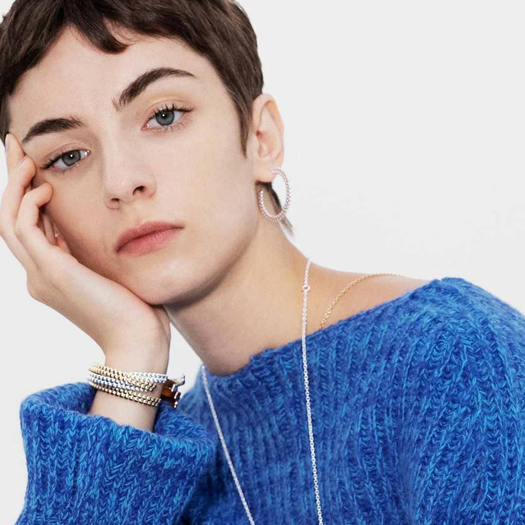 Kalevala Circle of Light Hoop Earrings, Large, Silver, Kalevala Modern, 2669484T