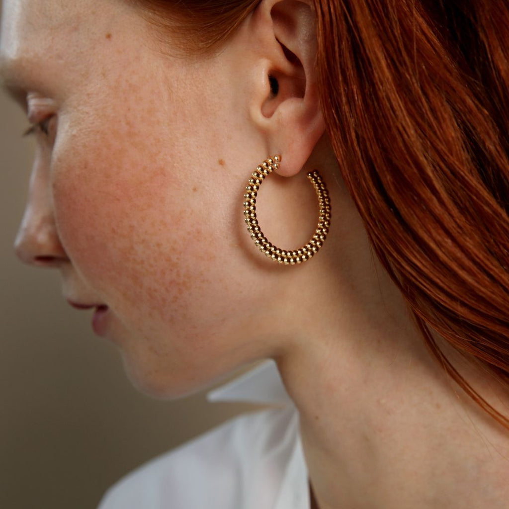 Kalevala Circle of Light Hoop Earrings, Large, Bronze, Kalevala Modern, 3669484T