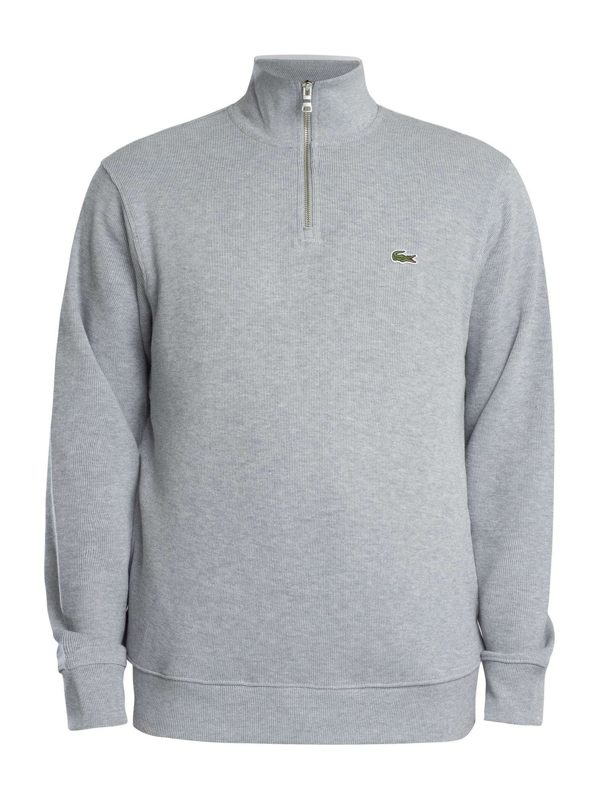 Lacoste Men's Zip Collar Sweatshirt, Grey